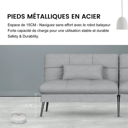 Canapé Cosiva Luna – 3 places convertible en peluche