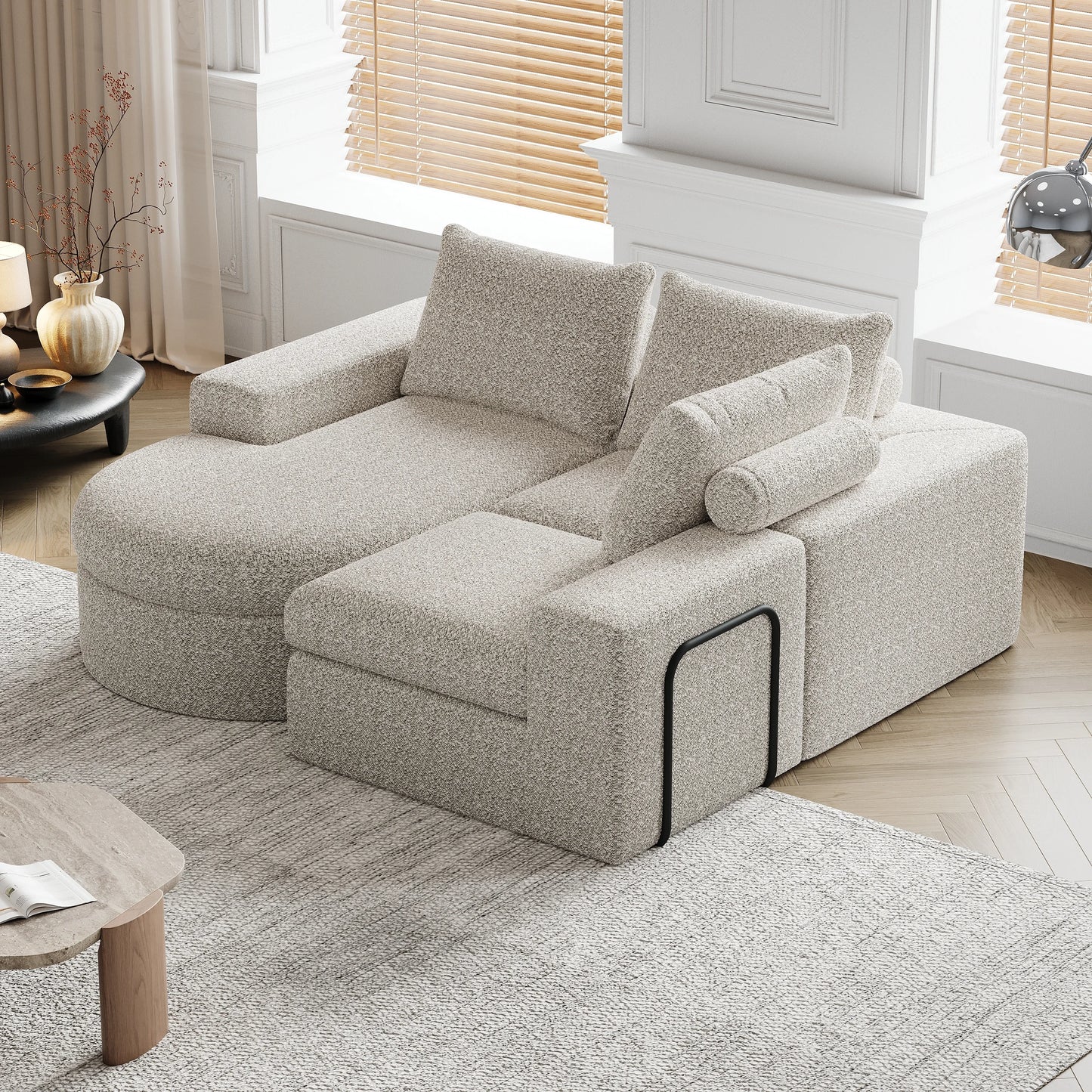 Cosiva Milano – Canapé modulable avec rangement et fonction lit