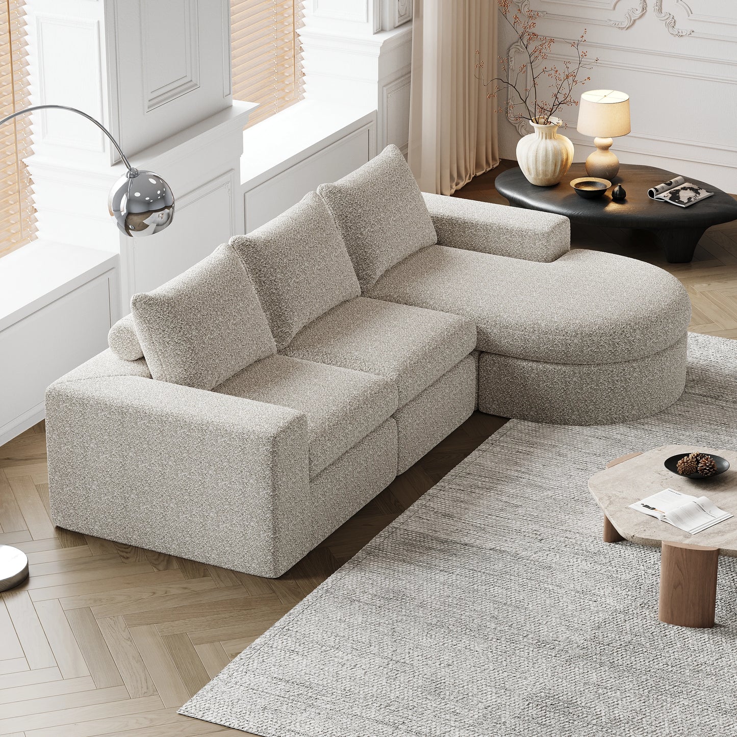 Cosiva Milano – Canapé modulable avec rangement et fonction lit