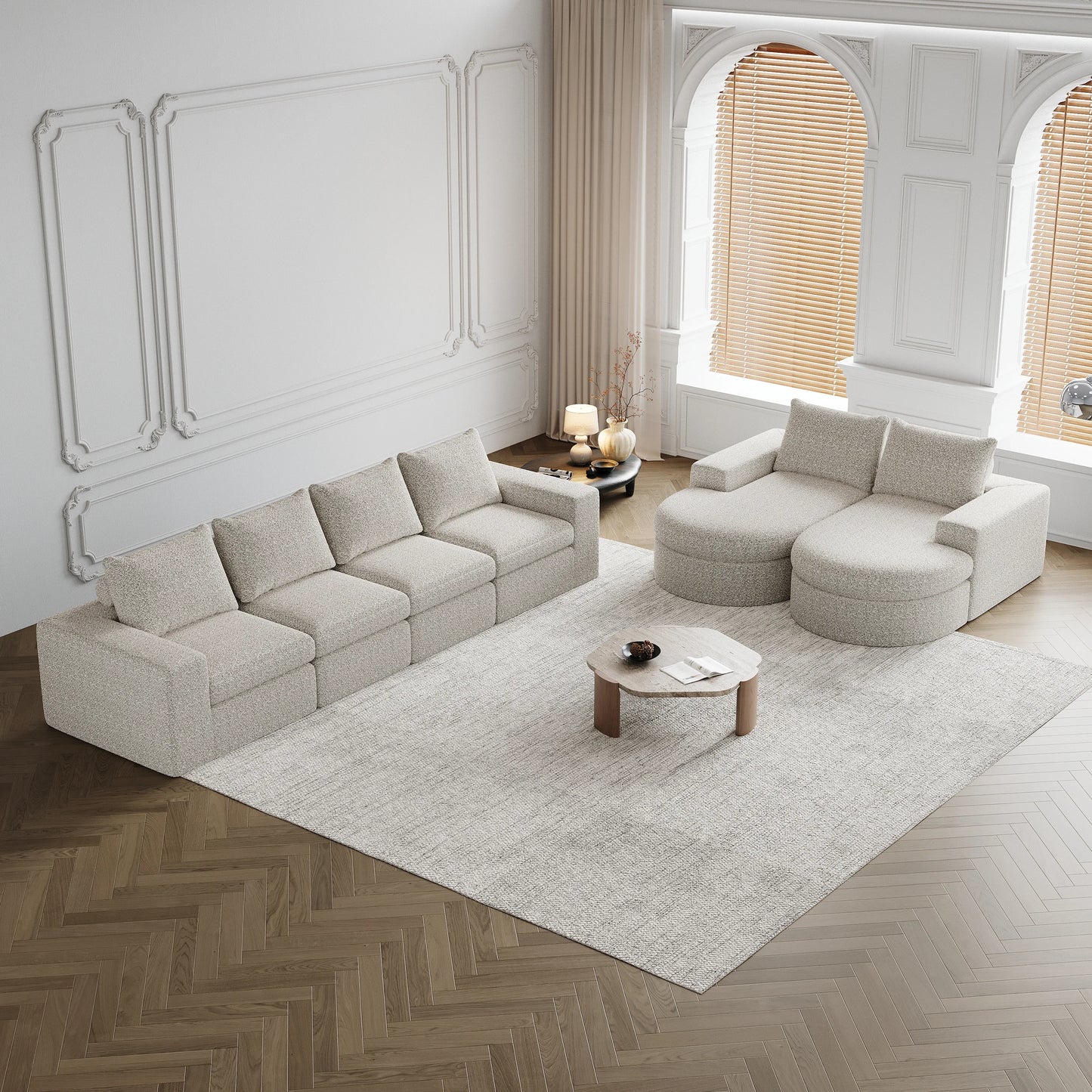 Cosiva Milano – Canapé modulable avec rangement et fonction lit