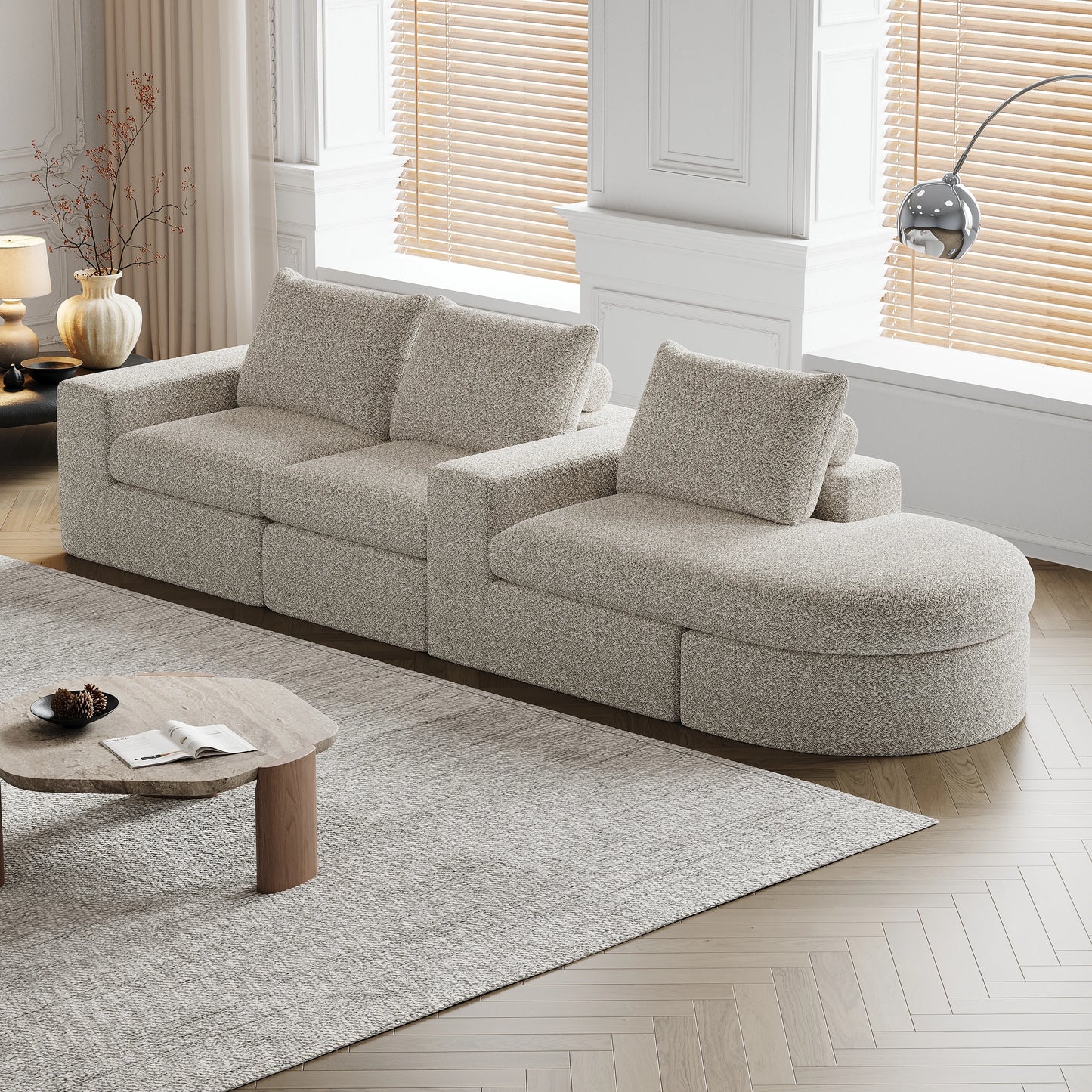 Cosiva Milano – Canapé modulable avec rangement et fonction lit