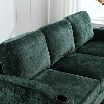 Cosiva Armonia – Canapé 4 places en chenille avec rangement intégré