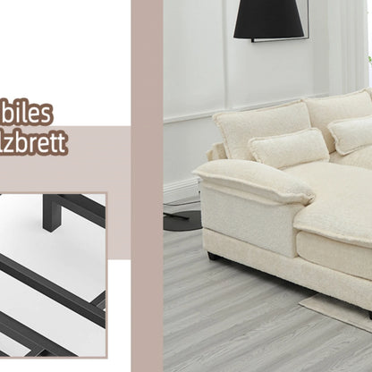 Cosiva Taviano – Canapé d’angle modulable en U avec coussins lombaires